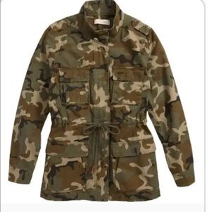 Youth Girls: Walking on Sunshine Camo Print Cotton Jacket